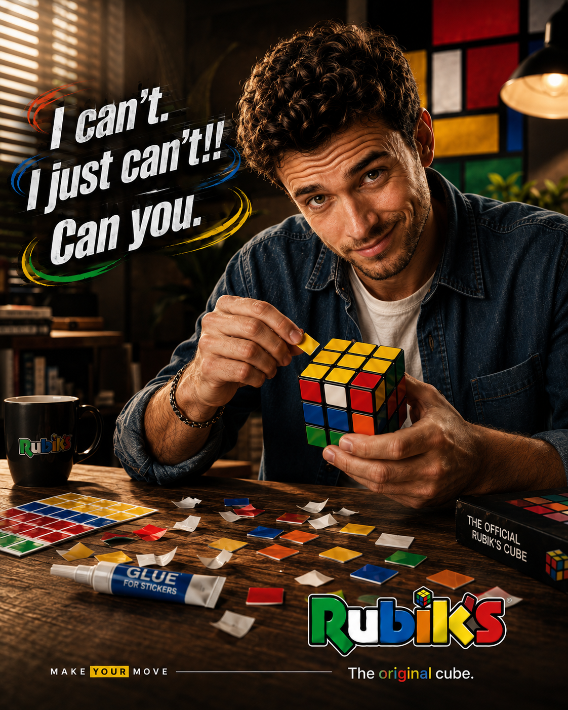 Independent playful Rubik's Cube advertising concept